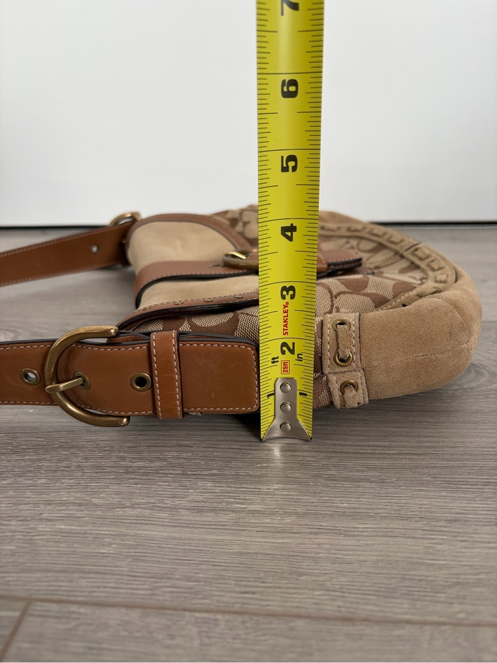 Coach Vintage Y2K Signature Canvas and Suede Shoulder Bag - Picture 15 of 15